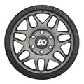 Matte black off-road wheel with multi-spoke design and Agile Offroad logo at the center