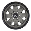 Matte black off-road alloy wheel with ten spokes and Agile Offroad branding