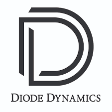 Diode Dynamics logo with stylized overlapping D letters in black and white.