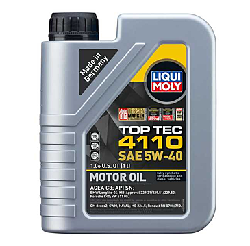 Liqui Moly Top Tec 4110 5W-40 Motor Oil 5L | Synthetic Low SAPS Liqui Moly Top Tec 4110 5W-40 Motor Oil 5L | Synthetic Low SAPS