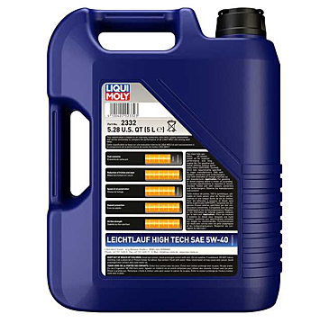 Liqui Moly Leichtlauf High Tech Motor Oil 5W40 Full Synthetic 5L
