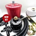 Insane Diesel fuel filter kit with red and black components on a white background