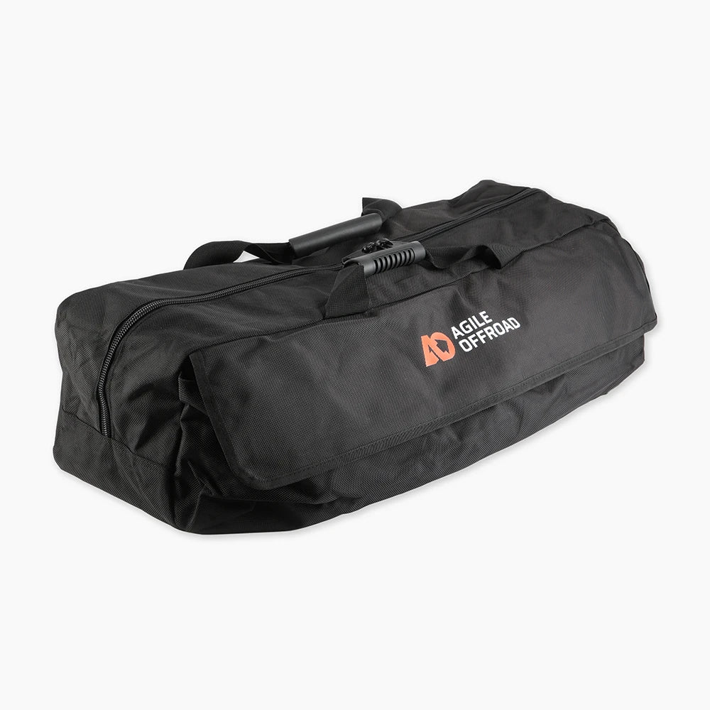Durable carry case for the Agile Offroad heavy duty scissor jack, designed for easy transport, storage, and trail-ready convenience