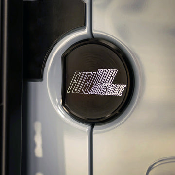 Fuel Your Adrenaline rear door emblem